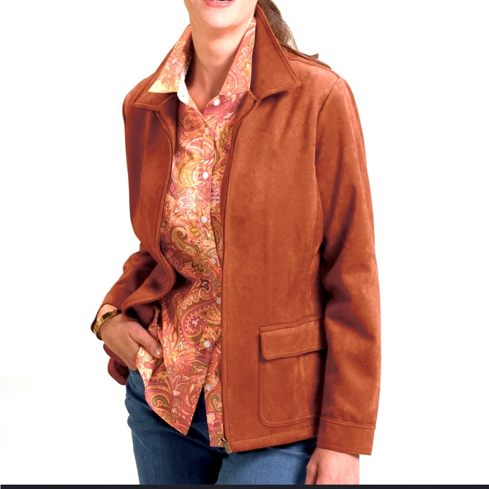 Johnny Appleseed Microsuede Rust Jacket!! - image 2